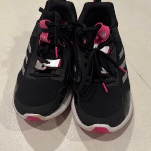 Adidas Women's Black and Pink Running Shoes